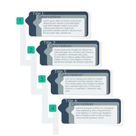 Title business infographics template itemsのイラスト素材