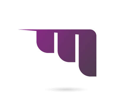 Abstract M letter Logo design template iconのイラスト素材
