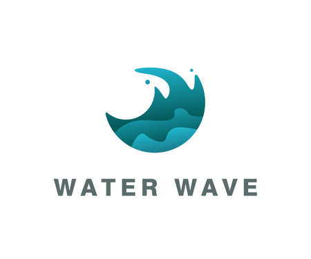 Water Wave Logo Design Template vector