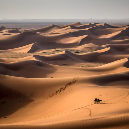 Sand dunes in the desert , ai generatedの素材