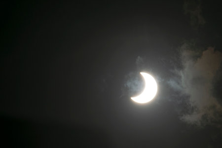 Solar eclipse in Santa Clara del Mar, Buenos Aires province, Argentina
