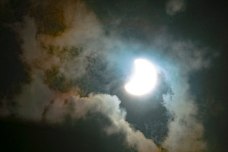Solar eclipse in Santa Clara del Mar, Buenos Aires province, Argentina
