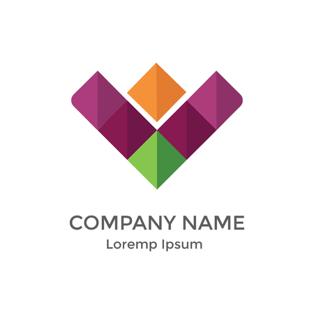 Simple Modern Flat Logo for Growing Corporateのイラスト素材