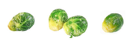 Brussels cabbage set, isolation in the white background