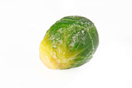 brussels sprouts cabbage isolated on whiteの写真素材