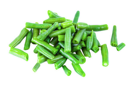 Green beans isolated on white background