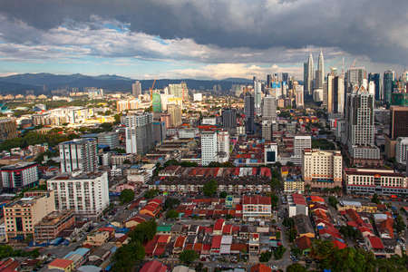 Kuala Lumpur, Malaysia - January 24, 2020: panorama view of Kuala Lumpur city center, Malaysiaのeditorial素材