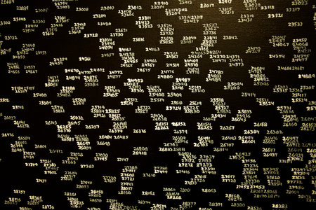 TEL AVIV, ISRAEL - DECEMBER 15, 2018: Paintings with numbers, in the Museum of Art, Tel Aviv, Israelのeditorial素材