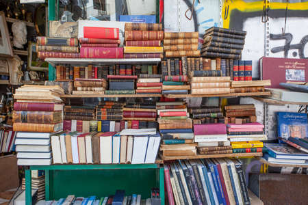 ATHENS, GREECE - JANUARY 17, 2019: Antiques for sale at the famous Flea market on Athens, Greeceのeditorial素材