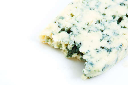 Fresh aromatic blue cheese isolated on the white backgroundの写真素材