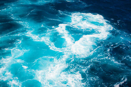 Amazing colors water with waves of the Mediterranean sea