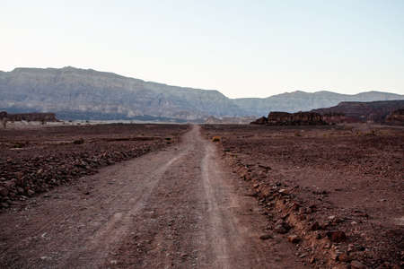 Road in National Timna Park, located 25 km north of Eilat, Israel.