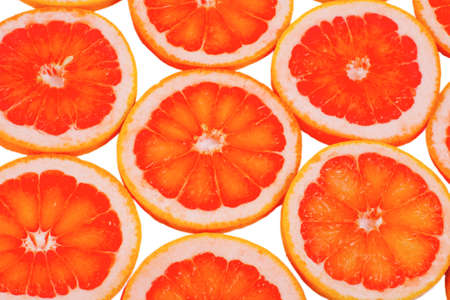 Sliced fresh grapefruit background