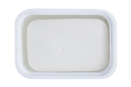 Fresh Feta cheese, isolation on whiteの写真素材