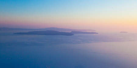 Aegean sea and the nature of Santorini island, Greeceの写真素材