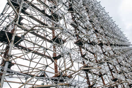 Duga was a Soviet over-the-horizon (OTH) radar system. Military antenna in Chernobyl, Tour to Chernobyl and Pripyatの写真素材