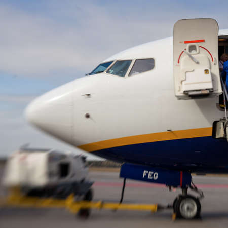 PARIS, FRANCE - SEPTEMBER 29, 2016: Ryanair Boeing 737-8AS [EI-EMH] in Paris Beauvais, BVA, airport....