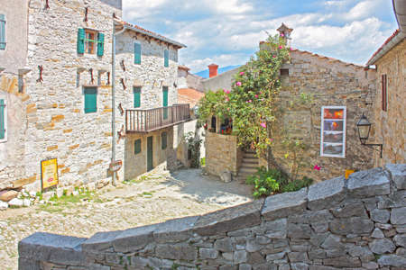 Small town Motovun in Croatiaの写真素材