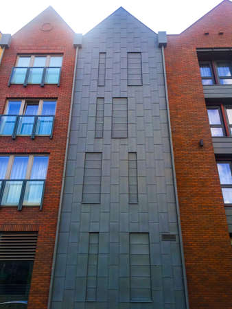 Beautiful modern houses on the streets of Gdansk, Poland