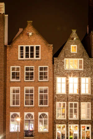 Amsterdam street at night
