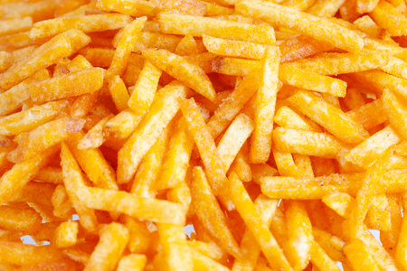 Fresh tasty fried potatoes - appetizing foot backgroundの写真素材