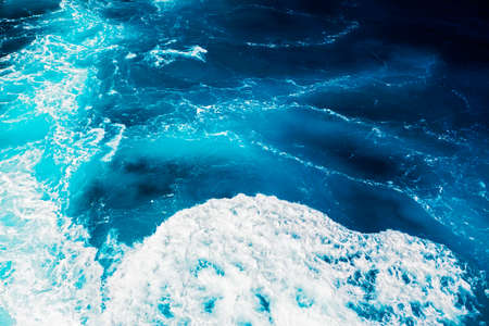 Amazing colours water with waves of the Mediterranean seaの写真素材