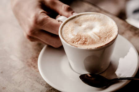 Cup of Cappuccino Coffeeの写真素材