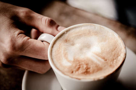 Cup of Cappuccino Coffeeの写真素材