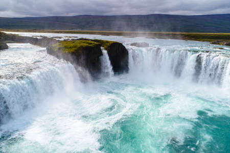 Godafoss , Icelandic waterfall. located on the North of the islandの写真素材