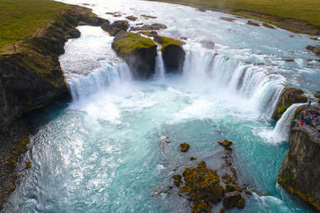 Godafoss , Icelandic waterfall. located on the North of the islandの写真素材