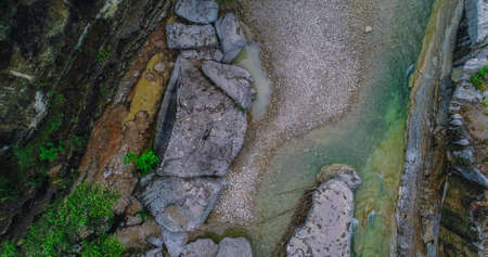 Beautiful waterfall in mountains,  souther France, Provence