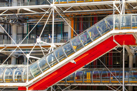 PARIS, FRANCE - October 10, 2016 : Facade of the Centre of Georges Pompidou . The Centre of Georges...