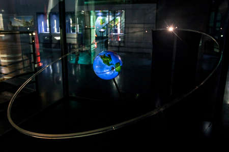 LE BOURGET,  PARIS, FRANCE - OCTOBER 8, 2016 : : Interior of the  Museum of comonautic and aviation...