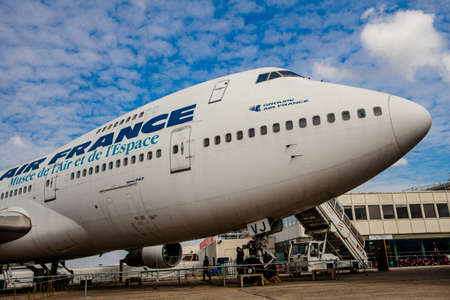 Airport Le Bourget, France - October 8, 2016  : The double-deck Boeing 747, the world's second...