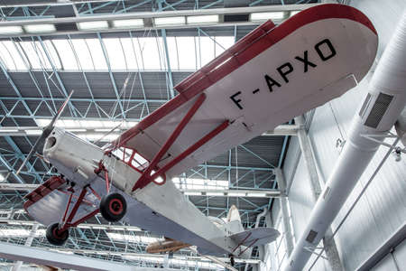 LE BOURGET,  PARIS, FRANCE - OCTOBER 8, 2016 : Old Airplane  Marane - Sauliner, AI, 1917, in the...