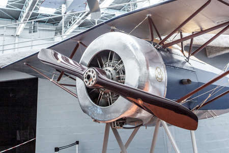 LE BOURGET,  PARIS, FRANCE - OCTOBER 8, 2016 : Old Airplane  Marane - Sauliner, AI, 1917, in the...