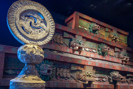 Mexico City, Mexico - March 12, 2022. National Museum of Anthropology, Museo Nacional de Anthropologiaのeditorial素材
