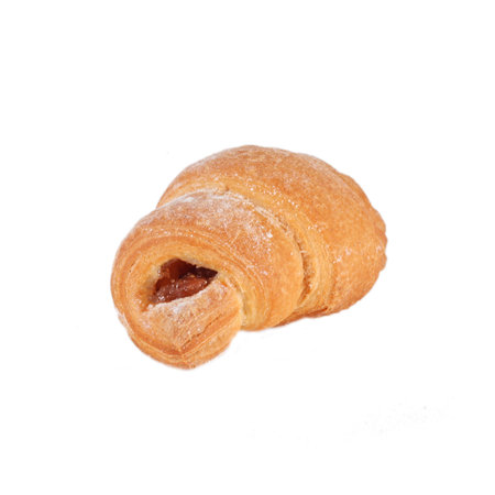 fresh croissant isolated over white backgroundの写真素材