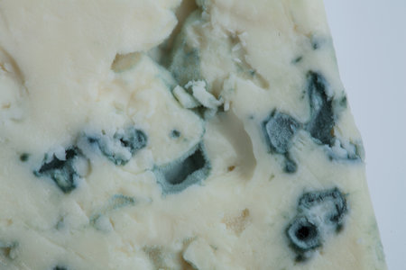 Close up of blue cheese. Cheese backgroundの写真素材