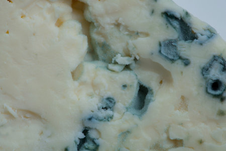 Close up of blue cheese. Cheese backgroundの写真素材