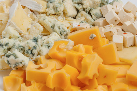 Fresh Cheese assortment backgroundの写真素材