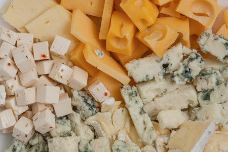 Fresh Cheese assortment backgroundの写真素材