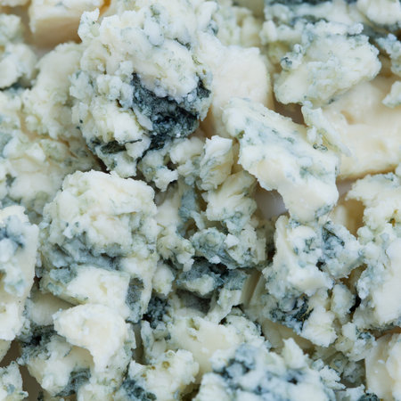 Close up of blue cheese. Cheese backgroundの写真素材