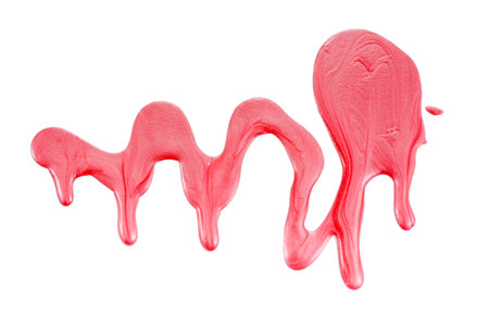 Bottle of the pink nail polish isolatedの写真素材