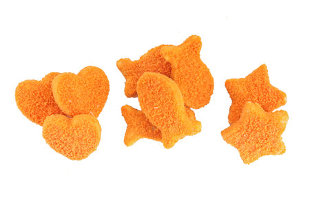 Fishcakes isolated on whiteの写真素材