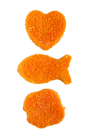 Fishcakes isolated on whiteの写真素材