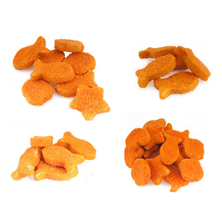Fishcakes set isolated on whiteの写真素材