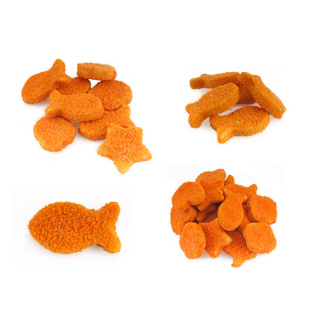 Fishcakes set isolated on whiteの写真素材
