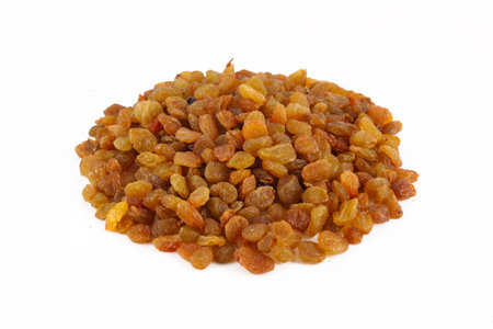 Raisins isolated on a white backgroundの写真素材