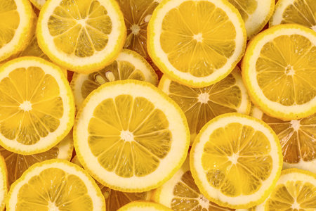 detail of lemon slices imageの写真素材